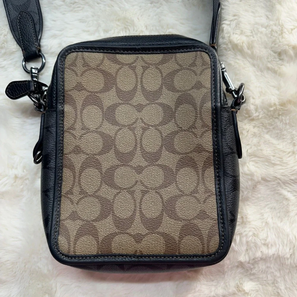 Coach Sullivan Crossbody Signature Canvas Crossbody Bag‎ CC090 Khaki Mens Unisex